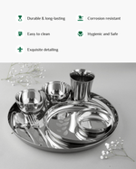 Benefits of Steel Hefty Thaliset 8 Pcs