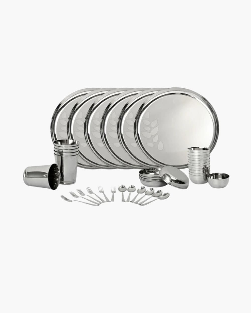 Steel Hefty Thali/Dinner Set 42 Items