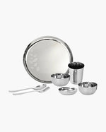 Steel Hefty Thali/Dinner Set 7 Items