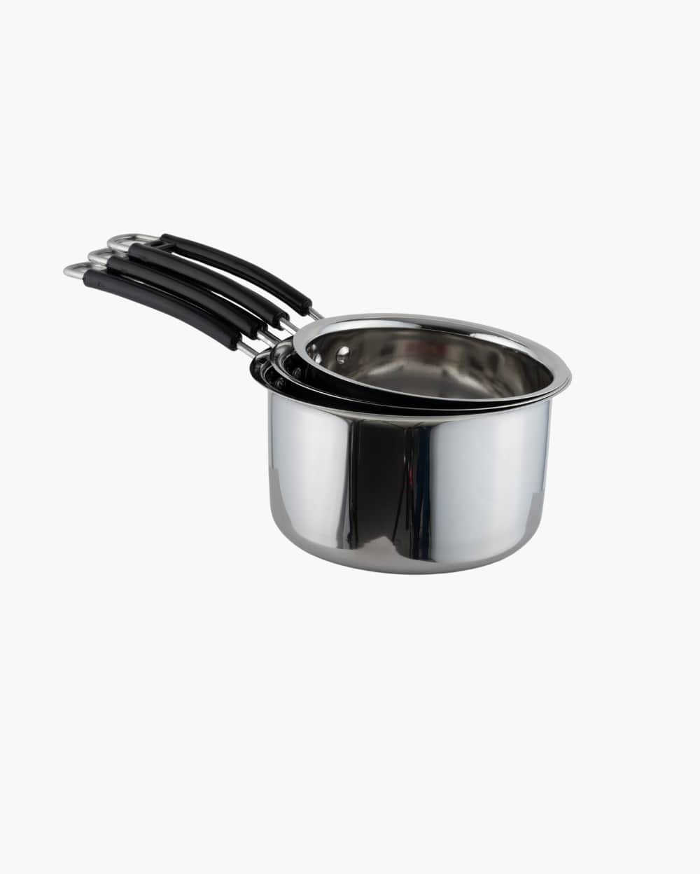 Steel Hefty Sauce Pan Plain Bottom Set of 3