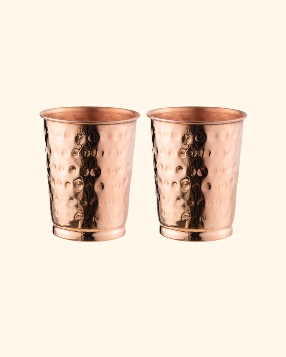 Copper Crest Hammered Glass Set of 2 Pieces glossy