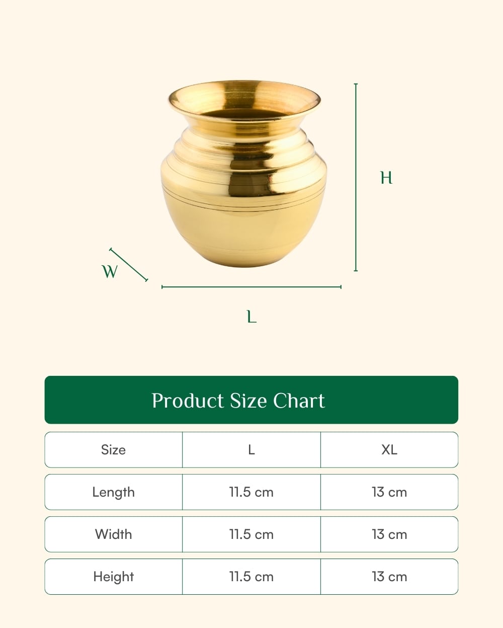 Brass Premium Kalash Glossy