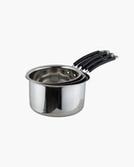 Steel Hefty Sauce Pan Induction Bottom Set of 3