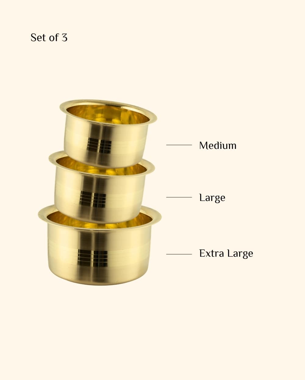 Brass Sterling Cooking Pot/Tope Set