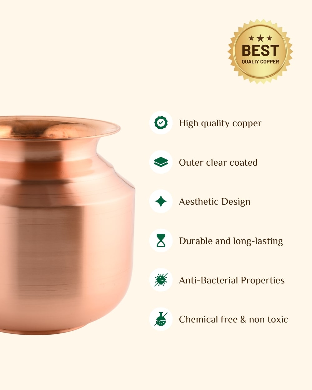 Copper Deluxe Waterpot/Ghada Matt