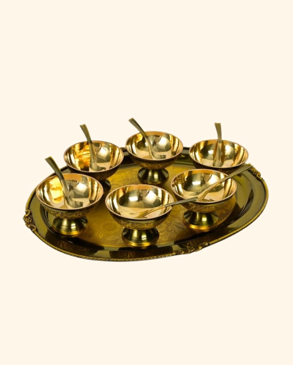 Brass Rajwadi Ice Cream Cup Set