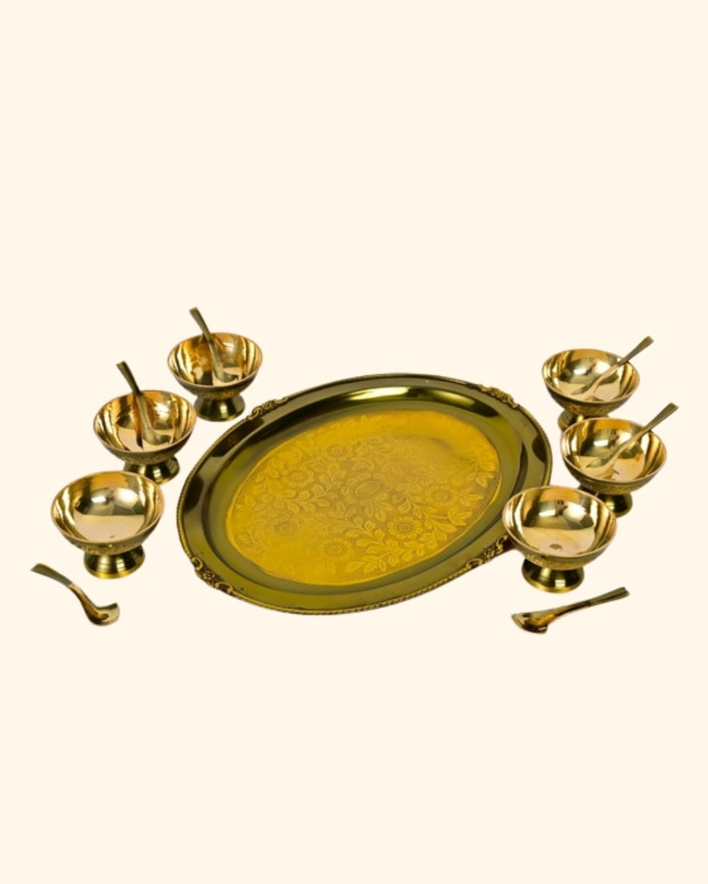 Brass Rajwadi Ice Cream Cup Set