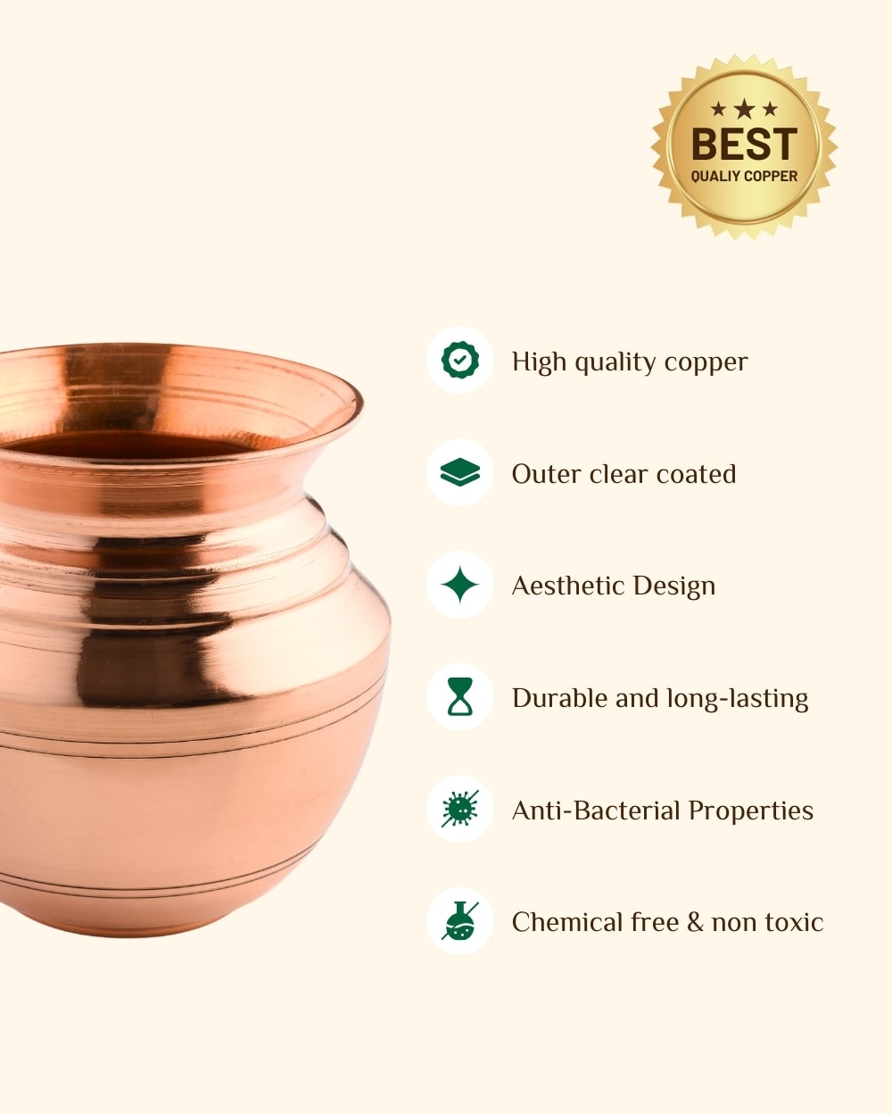 Copper Premium Kalash Glossy