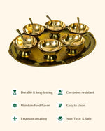 Brass Rajwadi Ice Cream Cup Set