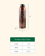 Copper Luxe Antique Bottle & 2 Pcs Glass Set With Metal Stand