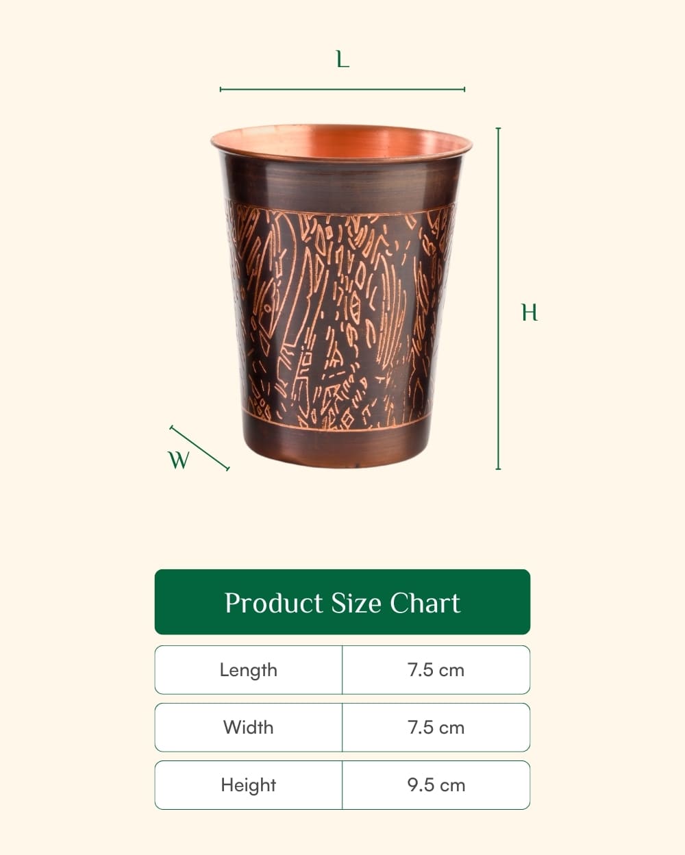 Copper Luxe Antique Bottle & 2 Pcs Glass Set With Metal Stand