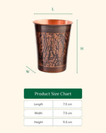 Copper Luxe Antique Bottle & 2 Pcs Glass Set With Metal Stand