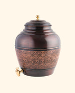 Copper Royal Matka/Waterpot Engraved 11L