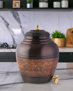 Copper Royal Matka/Waterpot Engraved 11L