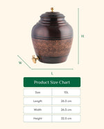 Copper Royal Matka/Waterpot Engraved 11L