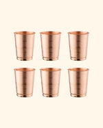 Copper Crest Glass Set of 6 Pieces Matt