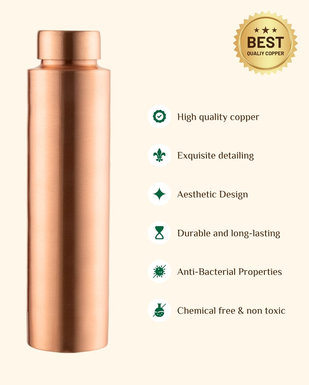 Copper Luxe Bottle 1L