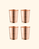 Copper Crest Glass Set of 4 Pieces Matt