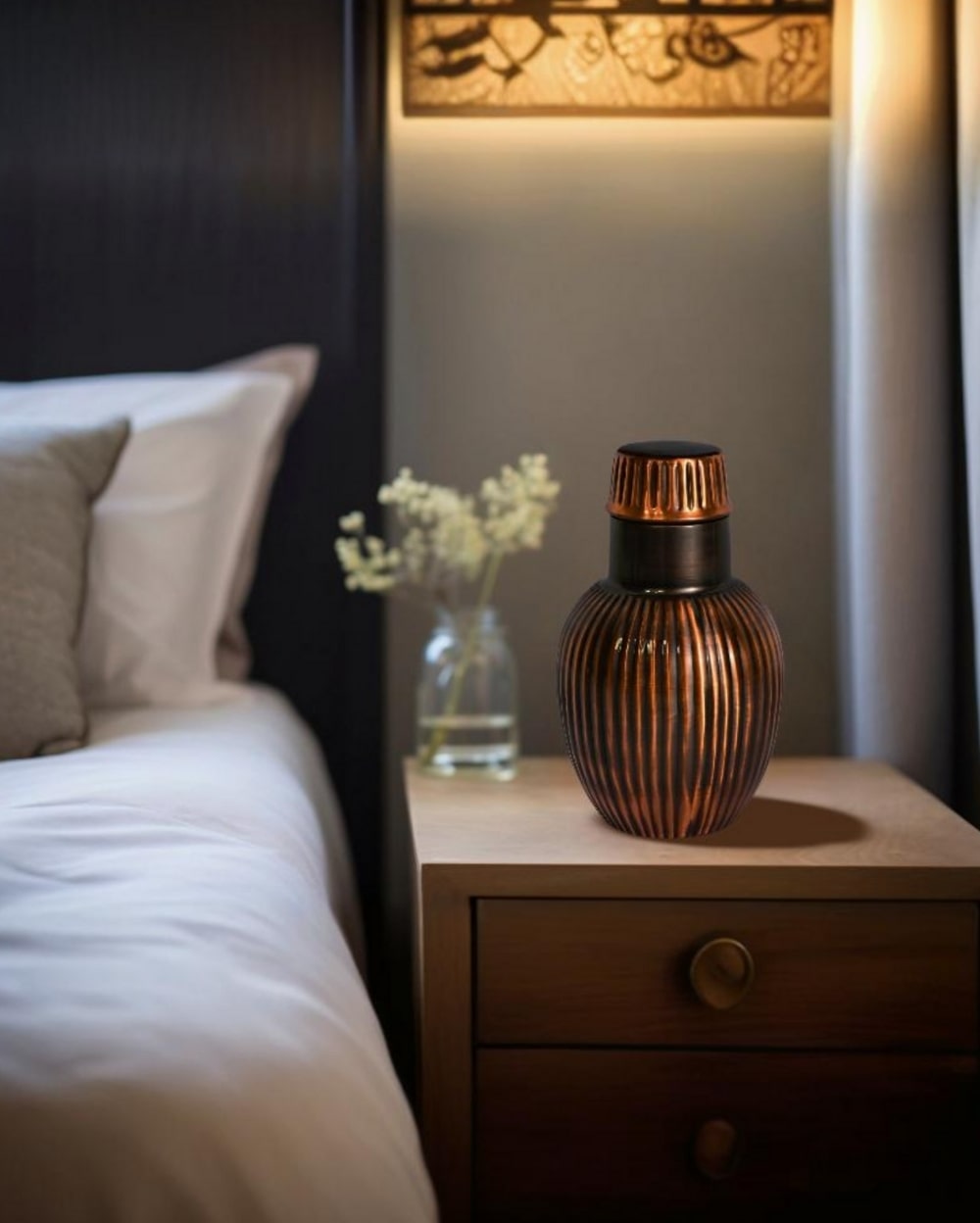 Copper Classic Bedside Jar Vintage Finish