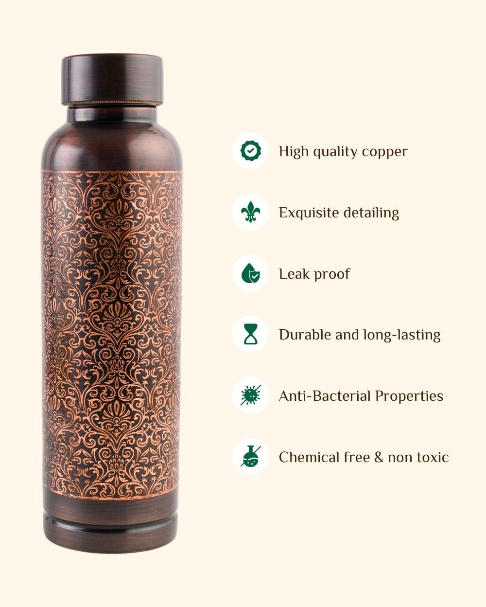 Copper Luxe Bottle Engraved