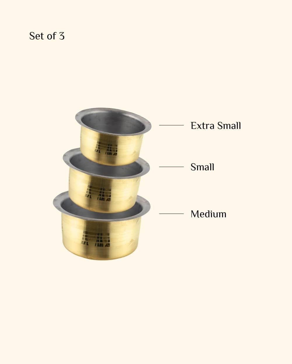 Brass Sterling Cooking Pot/Tope Set Tin Coated