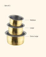 Brass Sterling Cooking Pot/Tope Set Tin Coated