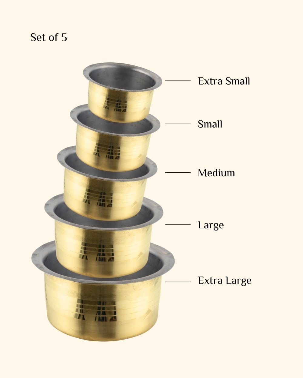 Brass Sterling Cooking Pot/Tope Set Tin Coated