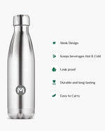 Steel Athletic Bottle Matt 500ml/1000ml