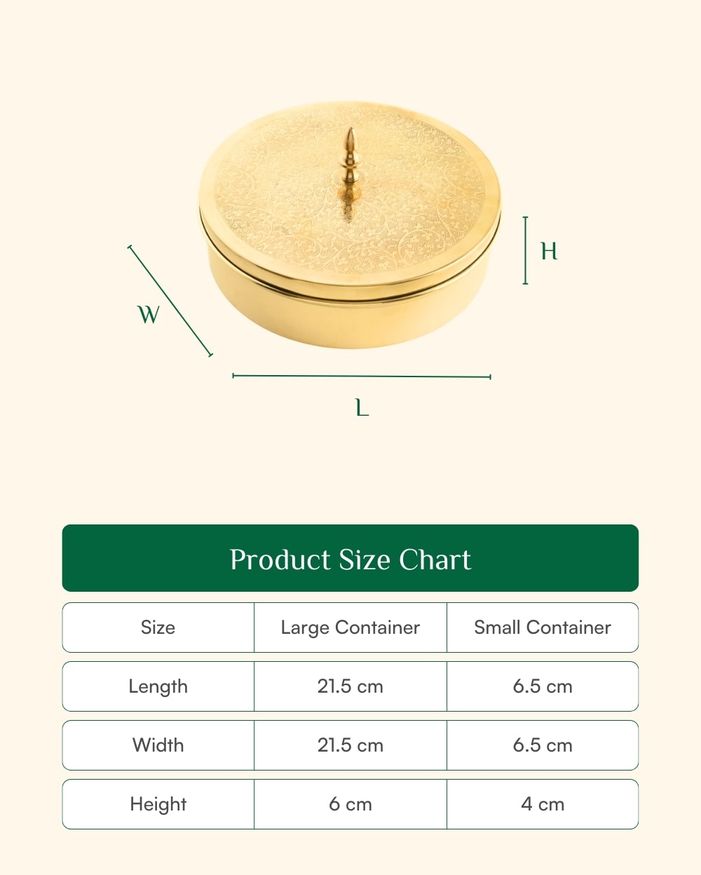 Brass Royal Spice/Masala Box Engraved