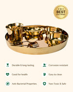 Bronze Royal Thali/Dinner Set Glossy