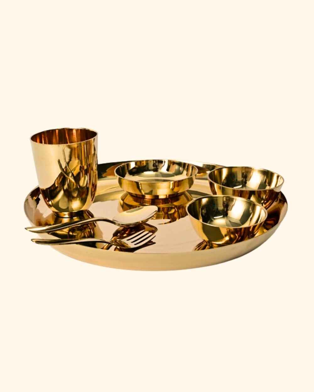 Bronze Monarch Thali/Dinner Set Glossy