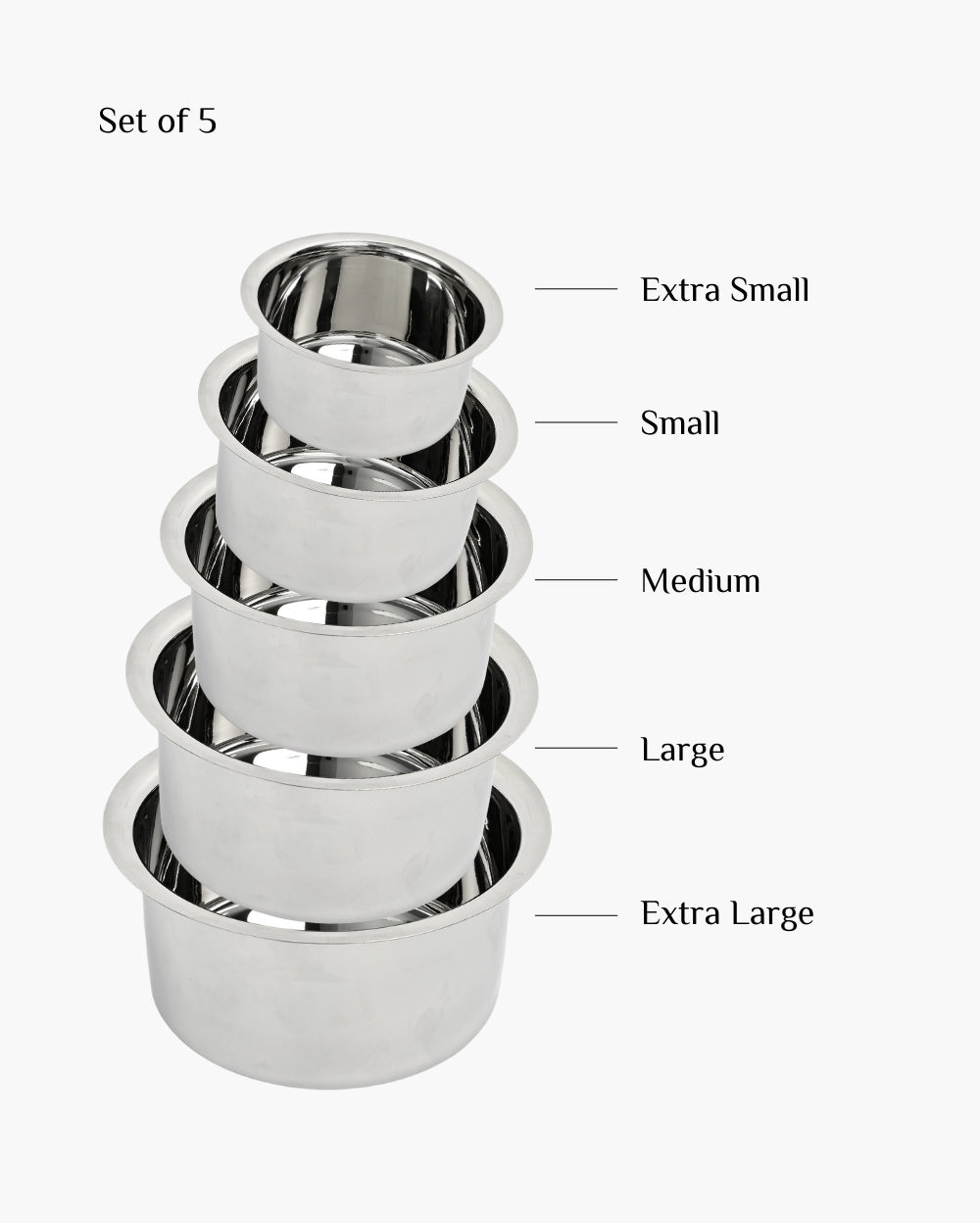 Steel Hefty Cooking Pot/Tope Induction Bottom Set