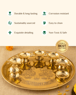 Benefits Of Brass Aarti Thali Lakshmiji & Ganeshji Engraved