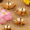 Brass Copper Lotus Deep Set of 4