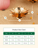 Premium Brass Copper Lotus Deep Set of 4