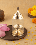 Brass Cylindrical Akhand Diya 