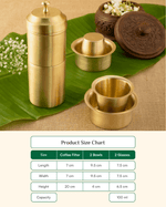 Premium Brass Elite Coffee Filter with Coffee Dabra Set of 2 