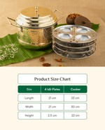 Premium Brass Hefty Idli Cooker Tin Coated