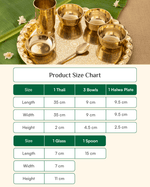 Premium Brass Luxe Thali set Engraved