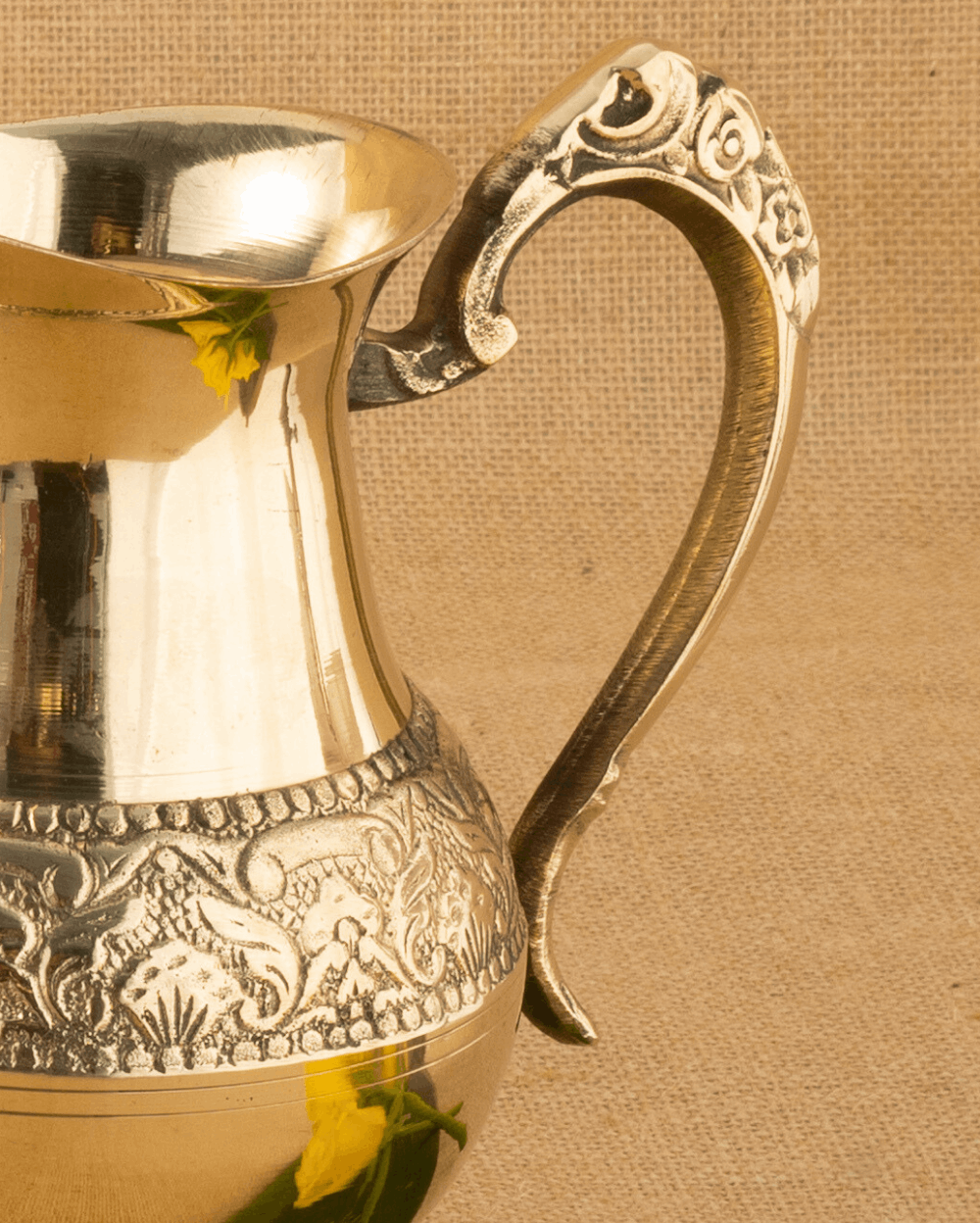 Classic Brass Monarch Jug & Glass Set