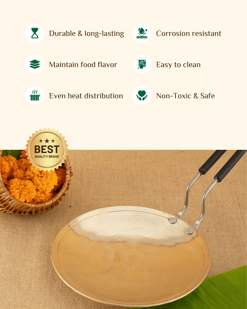 Benefits Of Brass Premium Roti Tawa