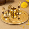 Brass Rudraksha Pooja Set