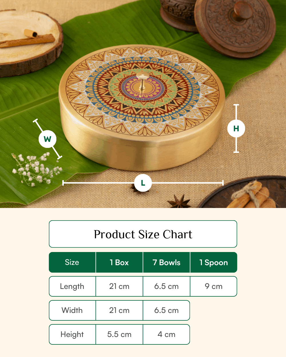 Premium Brass Spice Box Designer