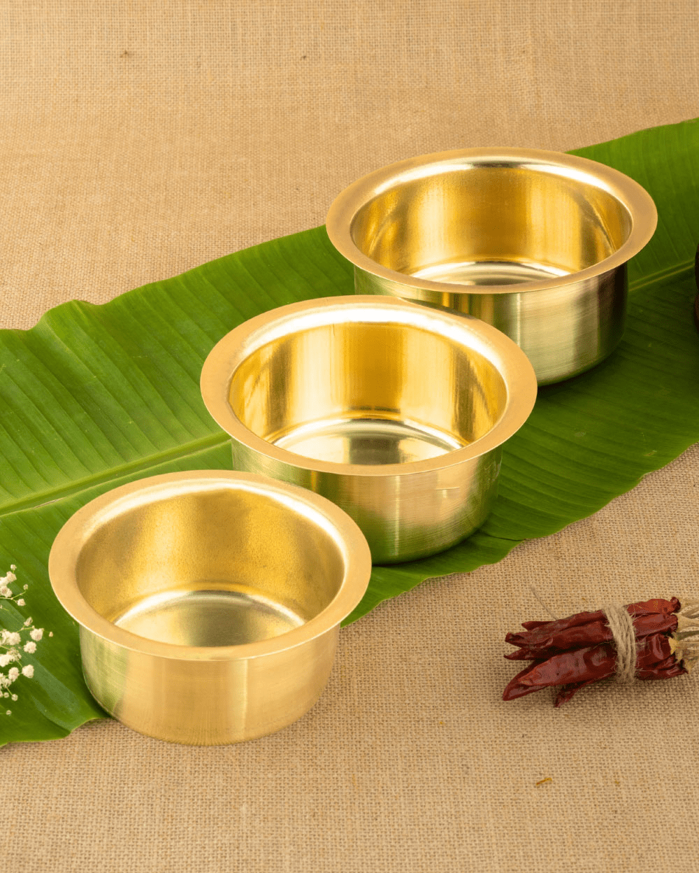 Brass Sterling Cooking Pot/Tope Set