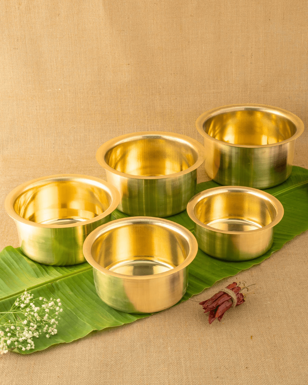 Brass Sterling Cooking Pot/Tope Set