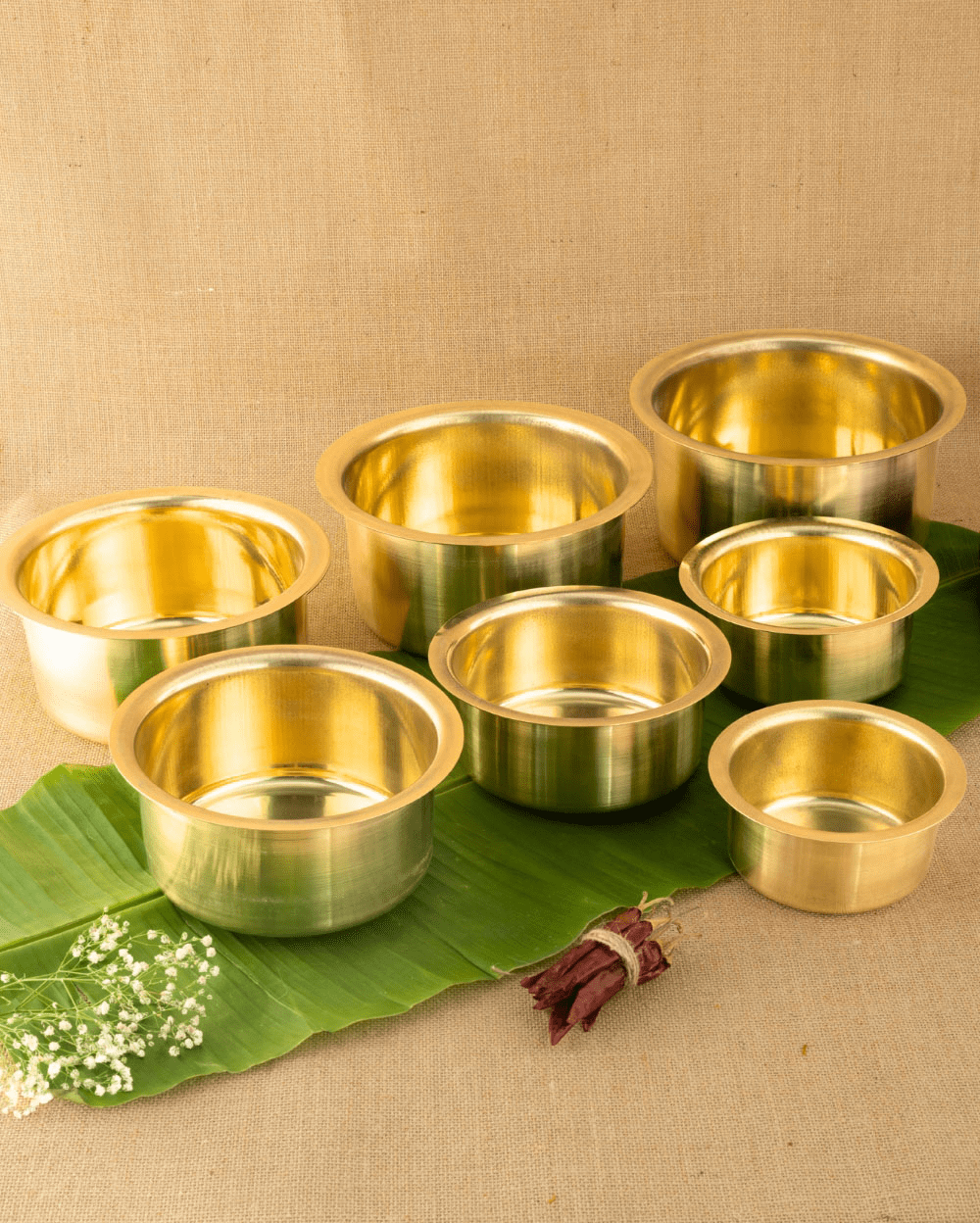 Brass Sterling Cooking Pot/Tope Set