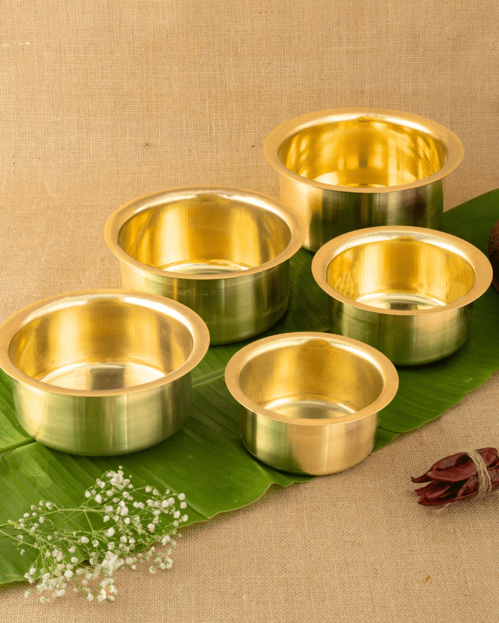 Brass Sterling Cooking Pot/Tope Set