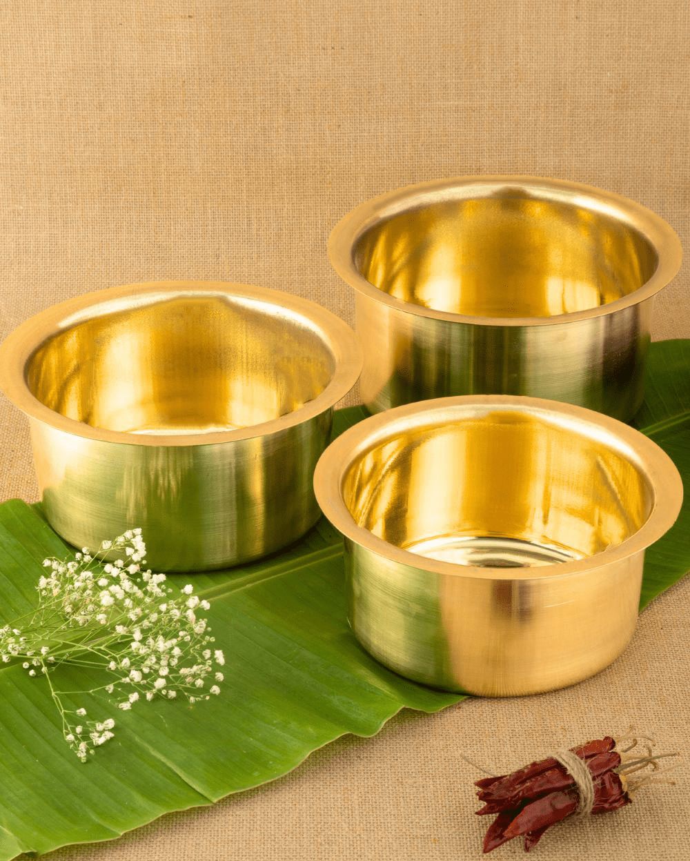 Brass Sterling Cooking Pot/Tope Set
