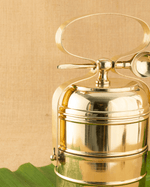 Authentic Brass Sterling Tiffin with Spoon Tin Coated 