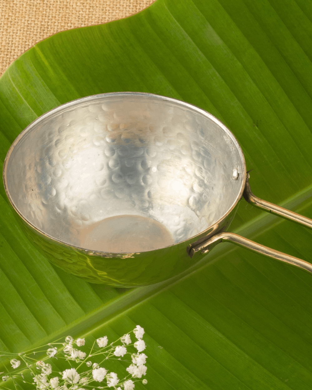 Authentic Brass Tadka Pan Tin Coated